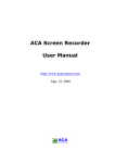 ACA Screen Recorder User Manual