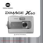 Minolta DiMAGE X60 User Guide Manual pdf