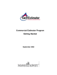 Commercial Estimator Program Getting Started