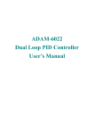 ADAM-6022 Dual Loop PID Controller User`s Manual