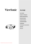 Viewsonic PJ1165 LCD Projector User Guide Manual