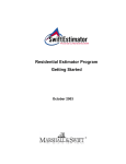 Residential Estimator Program Getting Started