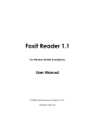 Foxit Reader for Windows Mobile Smartphone 1.1 User Manual