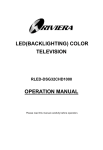 led(backlighting) color television operation manual