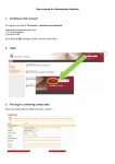 User manual for international students 1. Creating an User account
