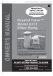 Krystal Clear™ Model 633T Filter Pump