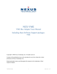 NEX-VME Users Manual