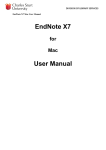 EndNote X7 User Manual - Charles Sturt University