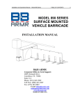 model 890 series surface mounted vehicle barricade installation