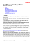 Oracle Software Technical Support Policies