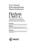 FlexScan L760T-C User`s Manual