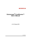 Visionscape FrontRunner User`s Manual