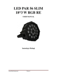 LED PAR 56 SLIM 18*3 W RGB RE - Flash