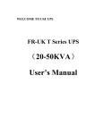 （20-50KVA） User`s Manual
