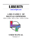 A BIG FAMILY OF DIGITALS DIMMERS USER MANUAL