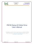 PM100 Series AC Motor Drive User`s Manual