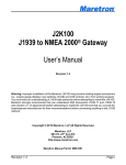 J2K100 User`s Manual