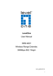 LevelOne User Manual WRE-6001 Wireless Range Extender