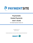 Paymentsite Hosted Payments User`s Guide