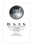 DAIS Digital Audio Interconnection System User Manual