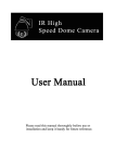 IR High Speed Dome Camera user manual GV3.33