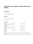 Libdc1394 Library Support for IEEE 1394 Cameras