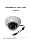 3-AXIS Vandal proof IR Dome Camera User manual