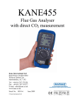 Kane 455 flue gas analyser user manual