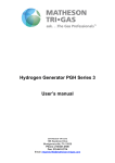 Hydrogen Generator PGH Series 3 User`s manual