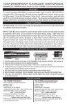 TUSA WATERPROOF FLASHLIGHT USER MANUAL