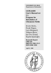 ULTRASIM User`s Manual ver 2.1, Program for Simulation of