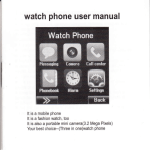 watch phone user manual