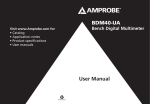 BDM40-UA Bench Digital Multimeter Product Manual