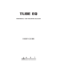 Tube EQ Owner`s Manual