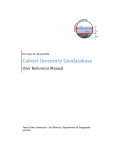 Culvert Geodatabase User Manual - GeoSites
