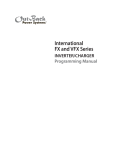 FX Series Export Inverter/Charger Programing Manual