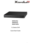 DVR-470J DVR-870J DVR-1670J 1U Series DVR Quick Start Guide