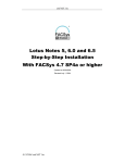 Lotus Notes 5, 6.0 and 6.5 Step-by-Step Installation With FACSys