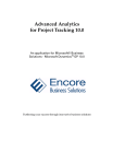 Advanced Analytics.book - Encore Business Solutions Inc.