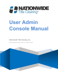 User Admin Console Manual - Nationwide Title Clearing
