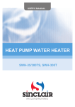 HEAT PUMP WATER HEATER - sinclair air conditioners