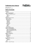 TealDesktop User`s Manual Table of Contents