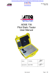 ADSE 735 Pitot Static Tester User Manual