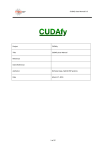 1 of 37 CUDAfy User Manual 0.3 Project CUDAfy Title CUDAfy User