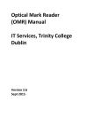 OMR manual - Trinity College Dublin
