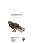 ACT Series Linear Actuator User`s Manual