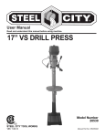 20530 - 17" Variable Speed Drill Press