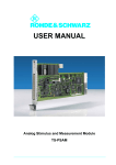 USER MANUAL - Rohde & Schwarz