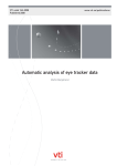 Automatic analysis of eye tracker data