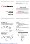 User`s Manual for CyberShield CS75A12V3